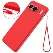 For OnePlus Nord 4 Case Soft Premium Liquid Silicone Case with Flocking inside Cover with Strap for One Plus Nord4 For OnePlus Nord 4
