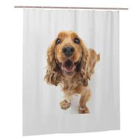 Tail Wagging Wisdom_ Nurturing Your Cocker Spaniel Spirit Shower Curtain Bathroom Polyester Waterproof Bath Curtains With Hooks W60H190(CM)-1 Pcs