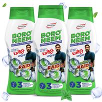 Nimson Boro Neem Cool Talc 100g Pack of 3 | Prickly Heat Relief Powder | Antibacterial & Antifungal Talcum Powder | Soothing Cooling Body Talc for
