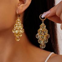 Hollow Tassel Earrings, Exaggerated High-end Earrings, Temperament and Fashionable Earrings for Women 1cm*3cm