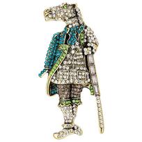 Retro Style Centaur Knight Shield Collar Pin Full of Temperament Men and Women Accessories Brooch 3cm*5cm