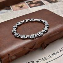 Men's Trendy Simple Trendy Ring with Carved Leaf Pattern, Retro and Domineering 18CM