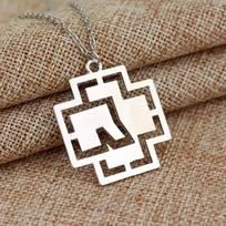 Band Peripheral Rammstein Band Style Hollow Men's Necklace 60CM