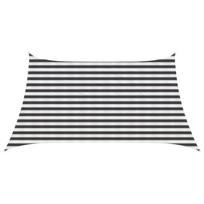 Saulės šešėlio audinys Antracito ir baltos 3 / 4 x 2 m HDPE