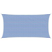 Saulės šešėlio audinys Mėlyna ir balta 25 x 45 m HDPE