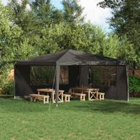Šventinės palapinės šoninė siena 2 pcs 400 x 195 cm Antracito