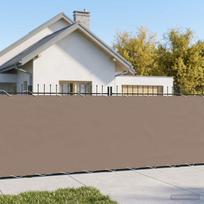Balkono privatumo ekranas 15 x 15 m Audinys su PU danga Taupe