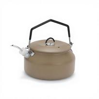 Outdoor 304 Stainless Steel Kettle Picnic Teapot Camping 1L Coffee Pot Spout Portable Large Capacity Kettle Pot Cover Cookware chaki