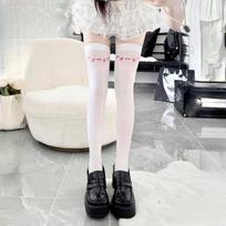 Anime Face Thigh High Socks, Over Knee Socks with Design One Size