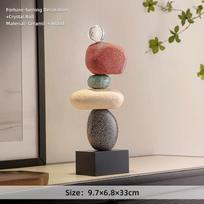 Ceramic Feng Shui Decor -Elegant Beige Sculpture for Wine Cabinet & Home High-end TV Cabinet Decor Chinese Style Niche Ornaments (White,as picture) balta