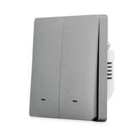 Smart Wall Switch Tuya WiFi 1/2/3/4 Gang Push Button Controller with Neutral Alexa Google Smart Light Switch for Android IOS Eu Standard&1 Gang pilka