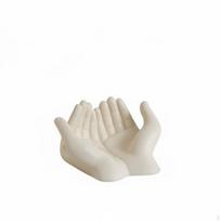 Hand Shaped Tray Light Luxury Design Key Creative Cupped Hands Jewelry Dish kreminė