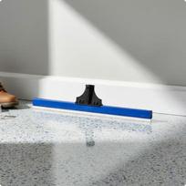 Serrated Rubber Squeegee Rake Easy Leveling Floor Paint Efficient Spreading Coating Blue 20CM