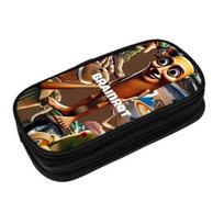 Italian Brainrot Black Multifunctional Double Layered 3D Cartoon Pencil Case for Boys/Girls Best Gift Children
