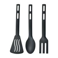 Children's Small Nylon Kitchen Utensils 3-Piece Set With Strainer, Spatula,, Travel & Portable Nylon Kitchen Utensils One Size juoda