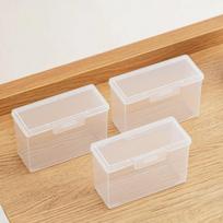 Card Storage Box, Transparent Organizer, Desktop Business Holder 1 Pack 3 Pack