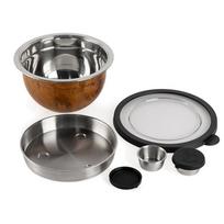 Food Grade LFGB  Colorful Non-slip Base Stainless Steel Bowl Set Bowl Salad Mixing Bowls 9 inch ruda