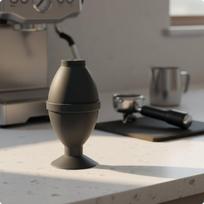 Silicone Coffee Grounds Blower Black Portafilter Air EggShaped Remover