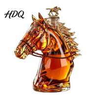 Engraved Glass Decanter Horse Head Whiskey Decanter Funny Liquor Bottle 350ml Wine And Spirits Novelty Bar Decor Gift for Men Dad Lovers Home C