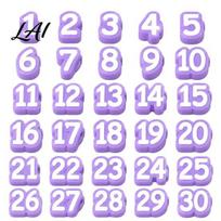 School Pencil Tracking System 1-20/1-30/1-50 Numbered Toppers Reusable Classroom Labels Student ID 46042 mėlyna