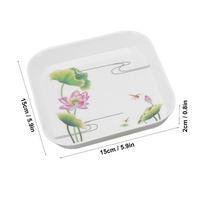4Pcs Raised Anti-spill Edge Snack Plate Food Grade Melamine Food Dish Snack Platter  Nut Placement Lavender
