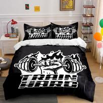 Hand gripping flaming barbell. Bedding sets Duvet cover sets Duvet covers Pillowcases(1*Duvet Cover 2*Pillowcases without duvet insert) 135x200cm