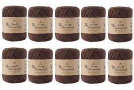 Raw Wool Chatty Fingering 20g Set of 10 Cocoa Yarn, Cotton, Weight, (approx. 48m), 100% Cotton, Balls, 9.
