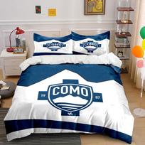 Como logo with mountains.  Bedding sets Duvet cover sets Duvet covers Pillowcases(1*Duvet Cover 2*Pillowcases without duvet insert) 135x200cm