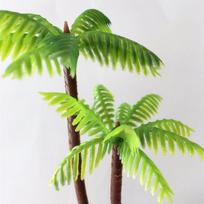 Akvariumo dekoracija Palmės medis 10 vnt. Mini žalias peizažas Kraštovaizdžio modelis Žalias kokoso palmių medis
