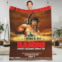 Šiltos minkštos antklodės Kelionės lėktuvu Rambo pledas Veiksmo filmų plakatai Flanelinis lovatiesis Sofos lovos estetiškas užvalkalas 30x40in