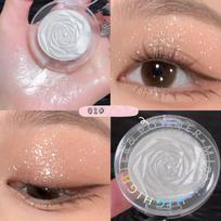 „Rose Highlighter“ paletės kontūrą formuojantys smulkūs blizgantys akių šešėliai nosies šešėliai veidui išryškinanti bulvių tekstūra, skirta paryškinimui arba akių makiažo sluoksniavimui 01#