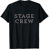 Stage Crew Plain Dark Print Backstage Theater T-Shirt T-Shirt S juoda