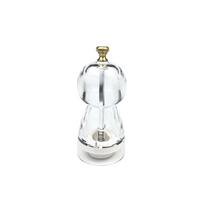 Clear Acrylic Pepper Mill and Salt Shaker with Adjustable Coarseness Ceramic Mechanism Easy to Use for Kitchen Accessories