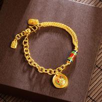 Bodhisattva Xiangyun Kaleidoscope Bracelet Temperament Retro National Style Hand Jewelry Bracelet One Size(16-22CM)