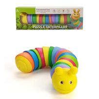 Funny Fidget Slugs Articulated Sensory Slug Toy Realistic Worm Caterpillar Fidget Toys for Kids Adults ADHD Autism Stress Relief geltona