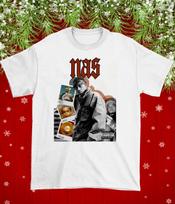 NEW Nas rapper White Shirt Christmas Full size Unisex HL218 S