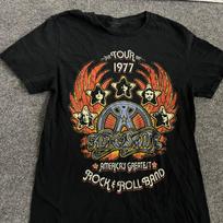Aerosmith T-Shirt Mens Size M 1977 Tour Graphic Rock Band Cotton Short Sleeve S
