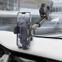 Long Telescopic Suction Cup Car Phone Mount 360° Rotation Heat Resistant Washable TPU Suction Cup One Button Release  4-7 Inch cupule juoda