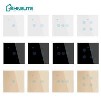 Tuya Smart Switch Socket Zigbee Wifi Wall Light Switch Crystal Tempered Glass Panel Touch Switch Dimmer Without Neutral (Gold,86*86mm&Eu Standard) auksas