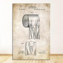 Popierinis patentinis plakatas Vintažinis drobės spaudinys Sienos Menas Paveikslų tapyba Modernus vonios kambario apdaila Pramoninio stiliaus dantų pasta tualetas 21X30CMNo Framed
