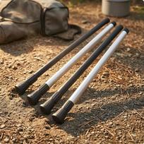 4 Pieces Telescopic Table Legs Aluminum Alloy Support Leg Threaded Connector Folding Black M8 37-58cm