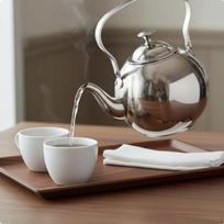Stainless Steel Teapot Easy to Clean Tea Kettle with Infuser Thickened Material Metal Pot for Silver 1.5L