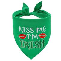 Tanpopo St. Patrick's Day Dog Bandanas Irish Elements Design Scarves Holiday Costumes Pet Scarf for Boys Girls Dog Outfit Gifts (as the picture,L 70x48x48cm  Neck 15-52cm)