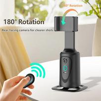AI Smart Auto Face Tracking Gimbal 360° Rotation Phone Stabilizer Tripod Stand for Live Streaming Vlog TikTok YouTube No App Needed juoda