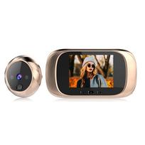 2.8 Inch LCD Color Screen Digital Doorbell Wide Angle Door Eye Doorbell Electronic Peephole Door Camera Viewer Outdoor Door Bell (Gold,Wireless) auksas