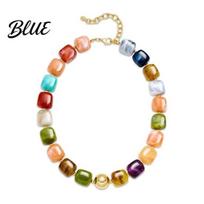 Beautiful Beaded Choker Chunky Colorful Resin Beads Necklace Boho Everyday 1