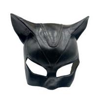 Kvėpuojanti Helovino veido kaukė Katės akies moters kaukė, Juoda katės akies kostiumo minkšta latekso odos išvaizdos detalė karnavalui, superherojų cosplėjui, vakarėliui juoda