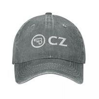 White CZ Guns Logo Unisex Baseball Caps Distressed Denim Caps Hat Vintage Outdoor Running Golf Headwear Adjustable pilka spalva