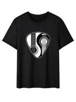 Unisex's Yin & Yang Guitar Print T-Shirt XXL