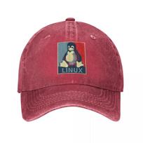 Linux Tux Penguin Obama Baseball Cap Vintage Distressed Washed Geek Computer Sun Cap Unisex Women Outdoor Activities Hats Cap One Size